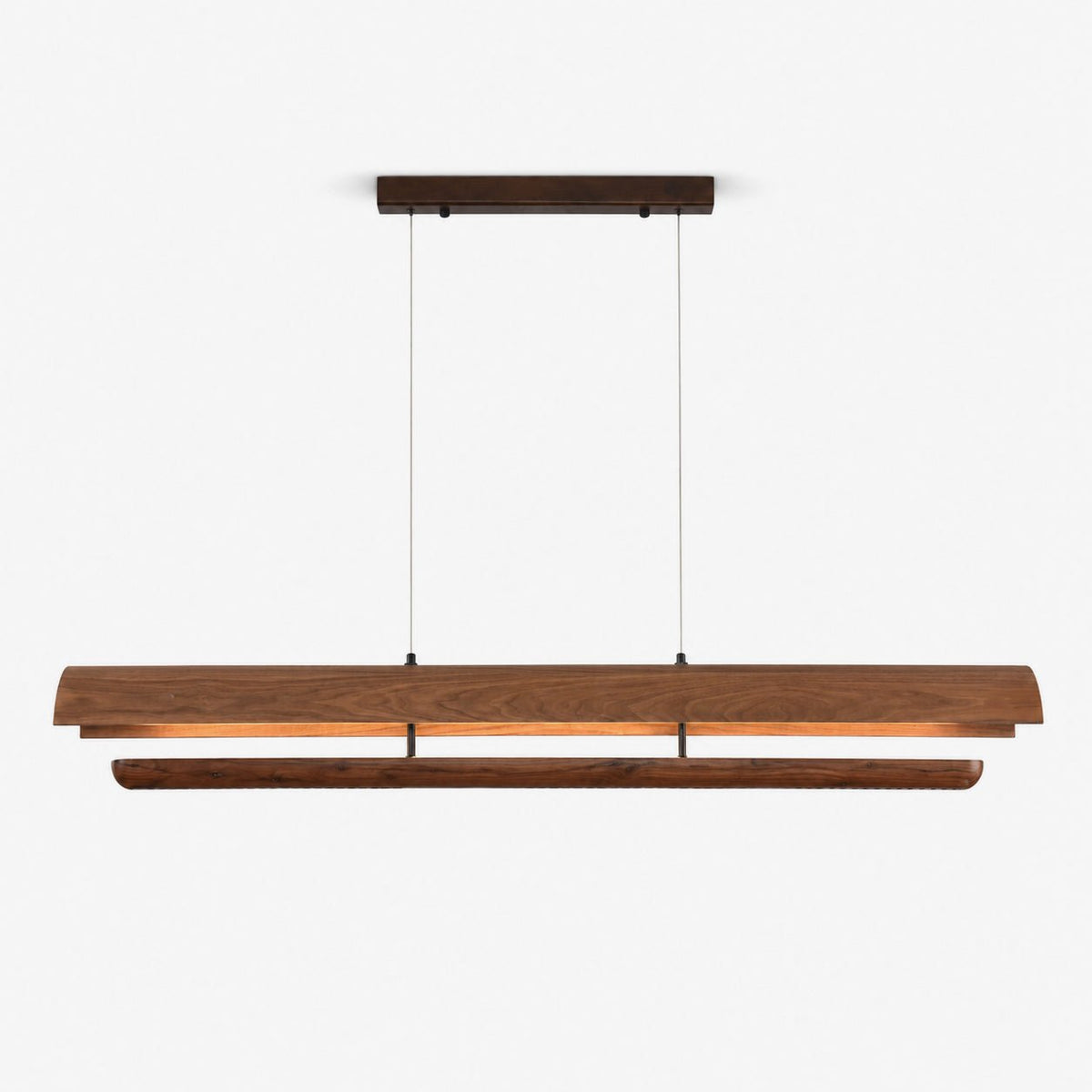 Curved gebogene Holz-Pendelleuchte