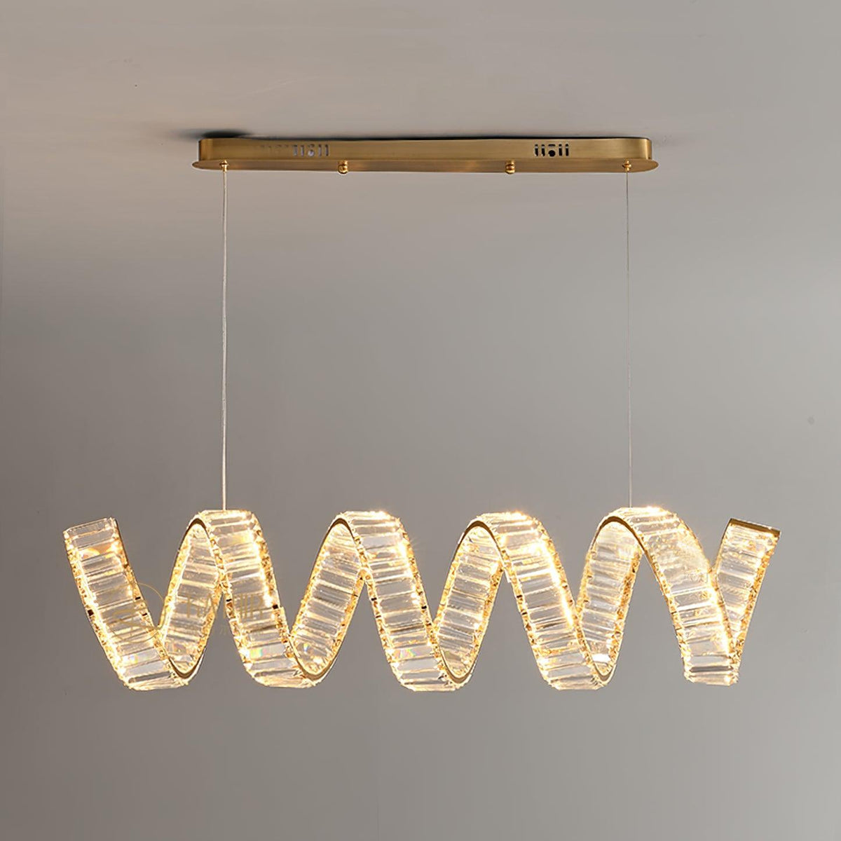 Luxielle Kronleuchter gebogene LED-Kristall luxuriös