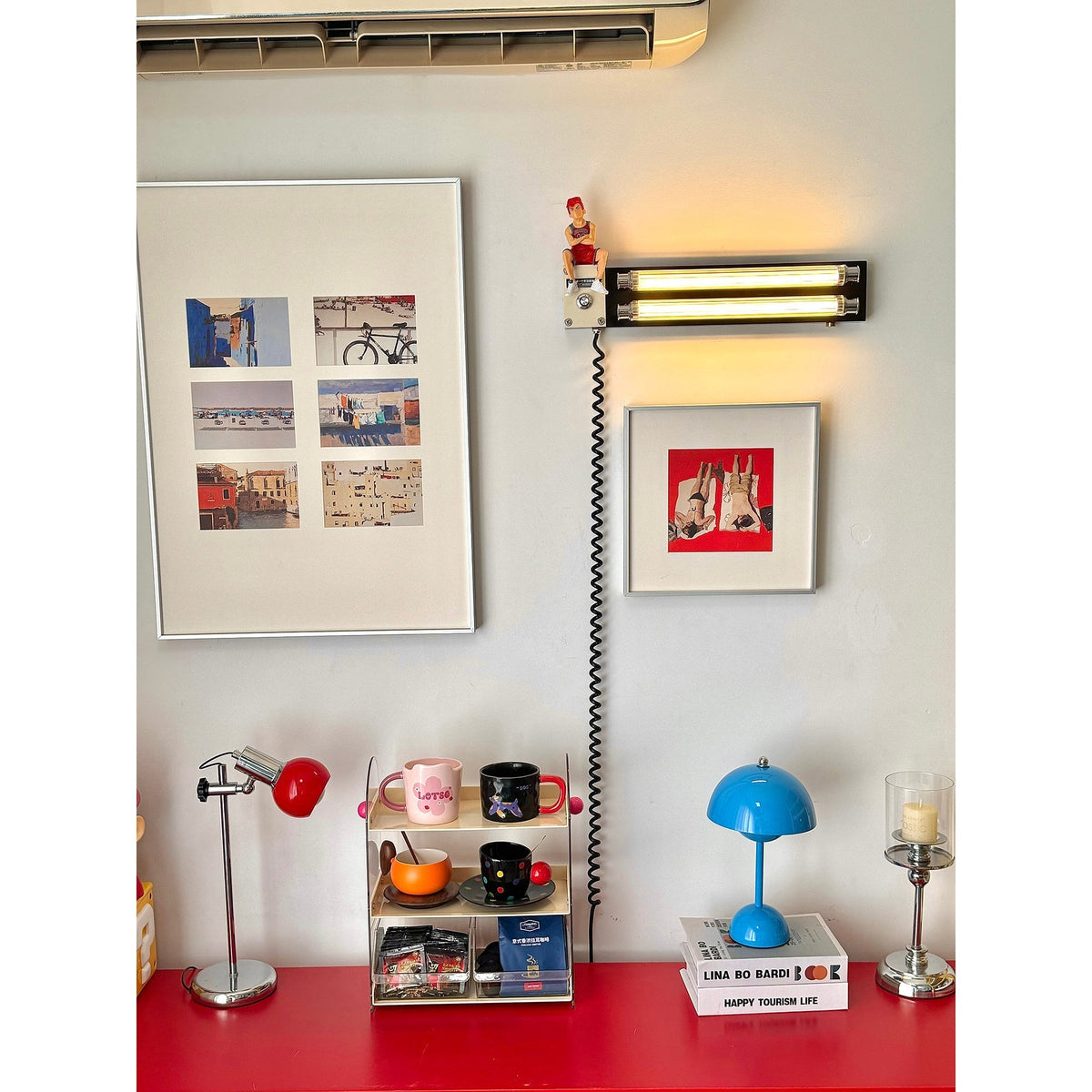 Cutshall Mit Stecker Wandleuchte