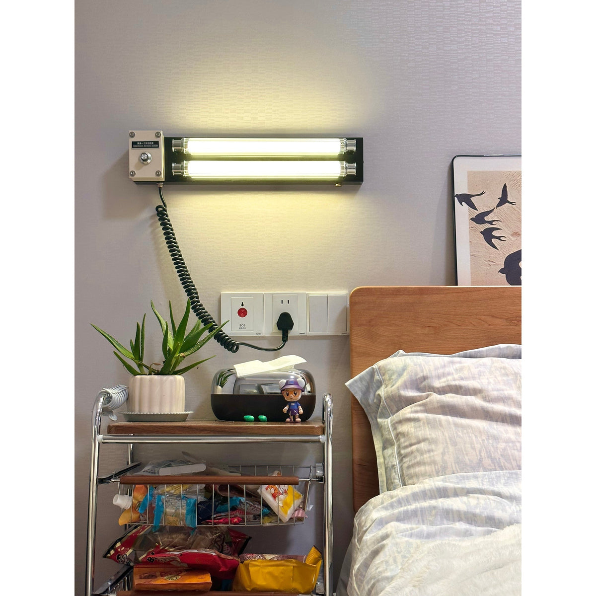Cutshall Mit Stecker Wandleuchte