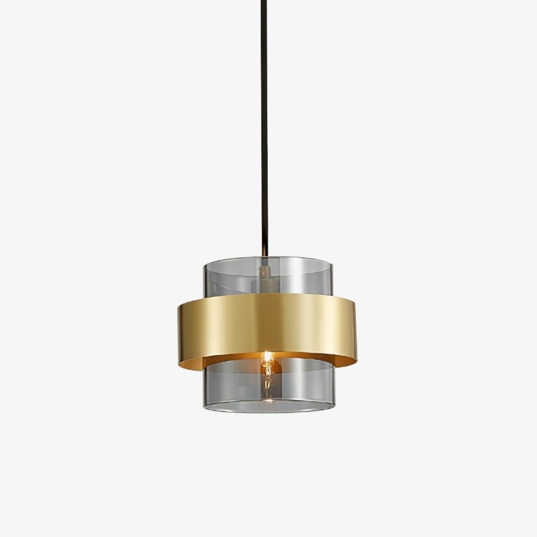Celariella Pendelleuchte aus Messing mit Glas in zeitgenössischem Design