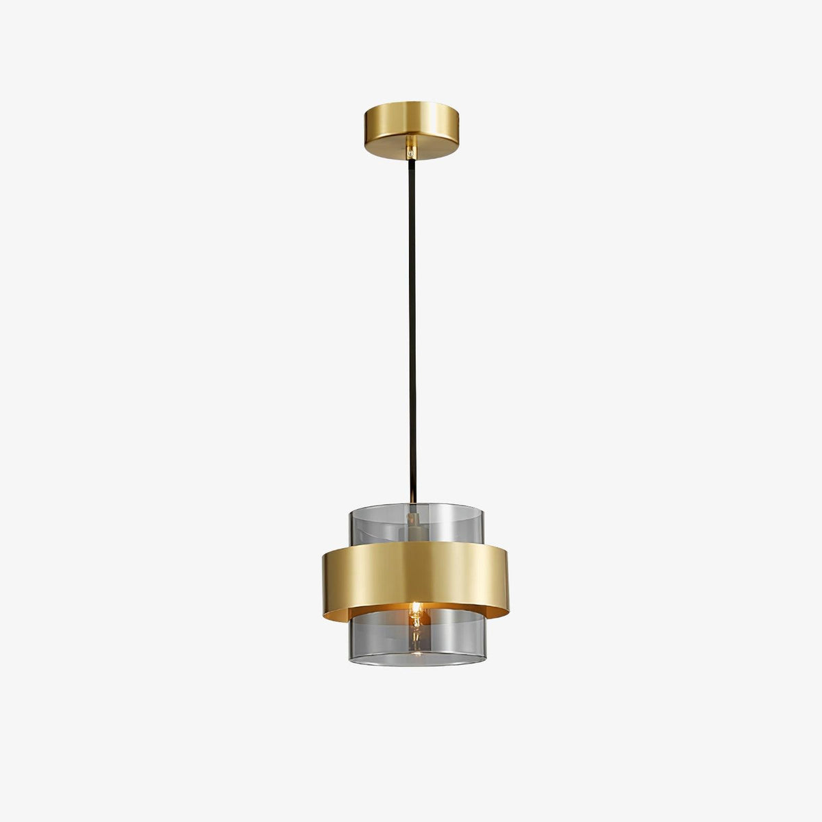 Celariella Pendelleuchte aus Messing mit Glas in zeitgenössischem Design