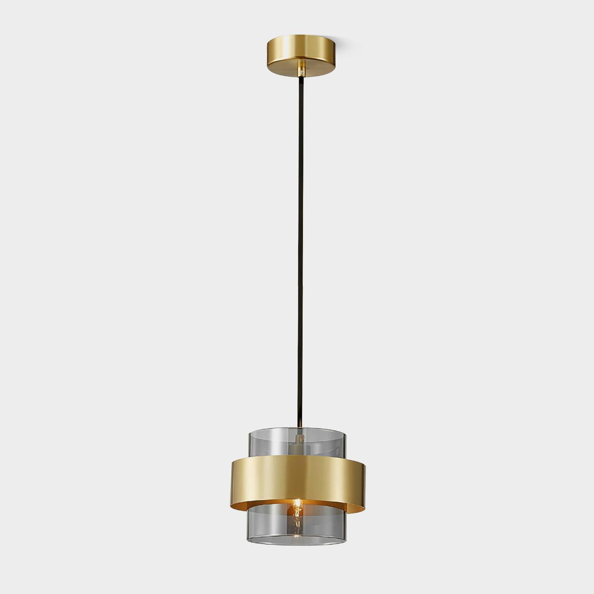 Celariella Pendelleuchte aus Messing mit Glas in zeitgenössischem Design