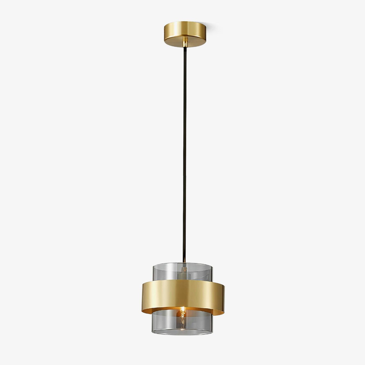 Celariella Pendelleuchte aus Messing mit Glas in zeitgenössischem Design