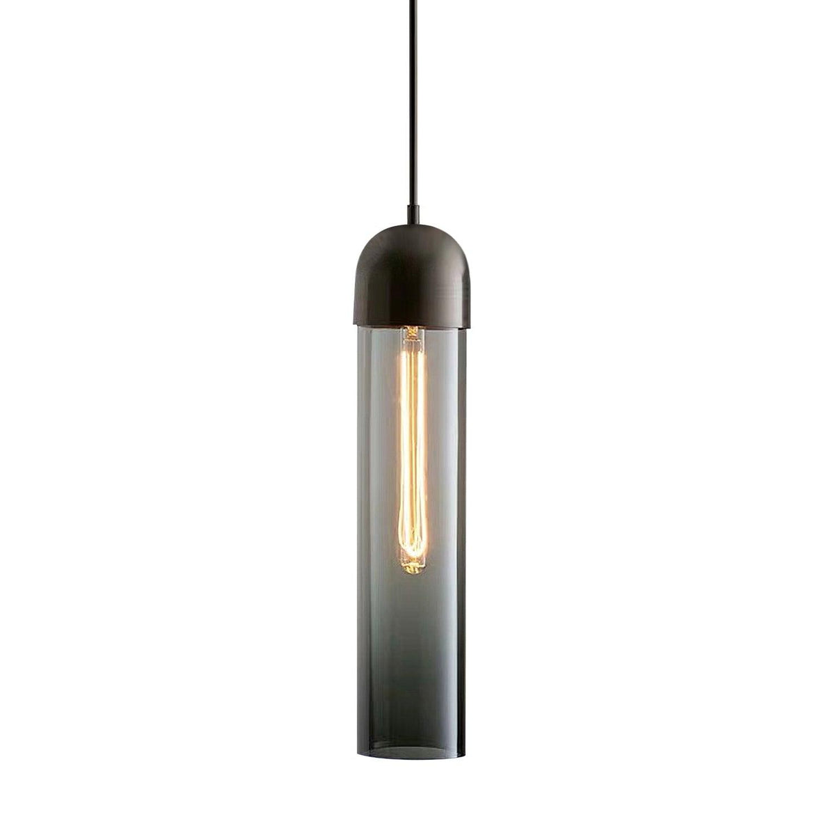 Eurcara zeitgenössische minimalistische Pendelleuchte aus Glas mit zylindrischer Form