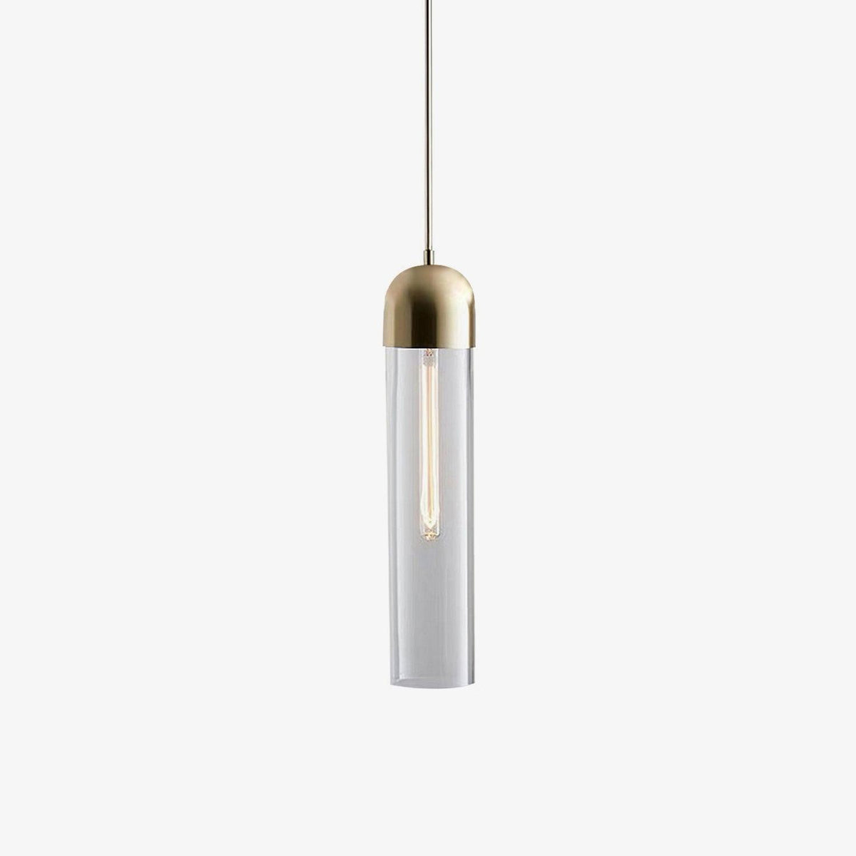 Eurcara zeitgenössische minimalistische Pendelleuchte aus Glas mit zylindrischer Form