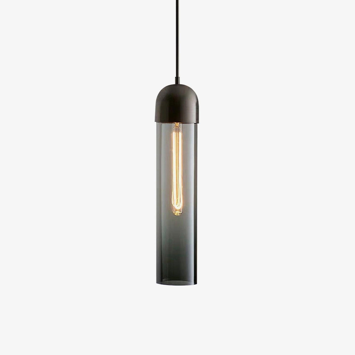 Eurcara zeitgenössische minimalistische Pendelleuchte aus Glas mit zylindrischer Form