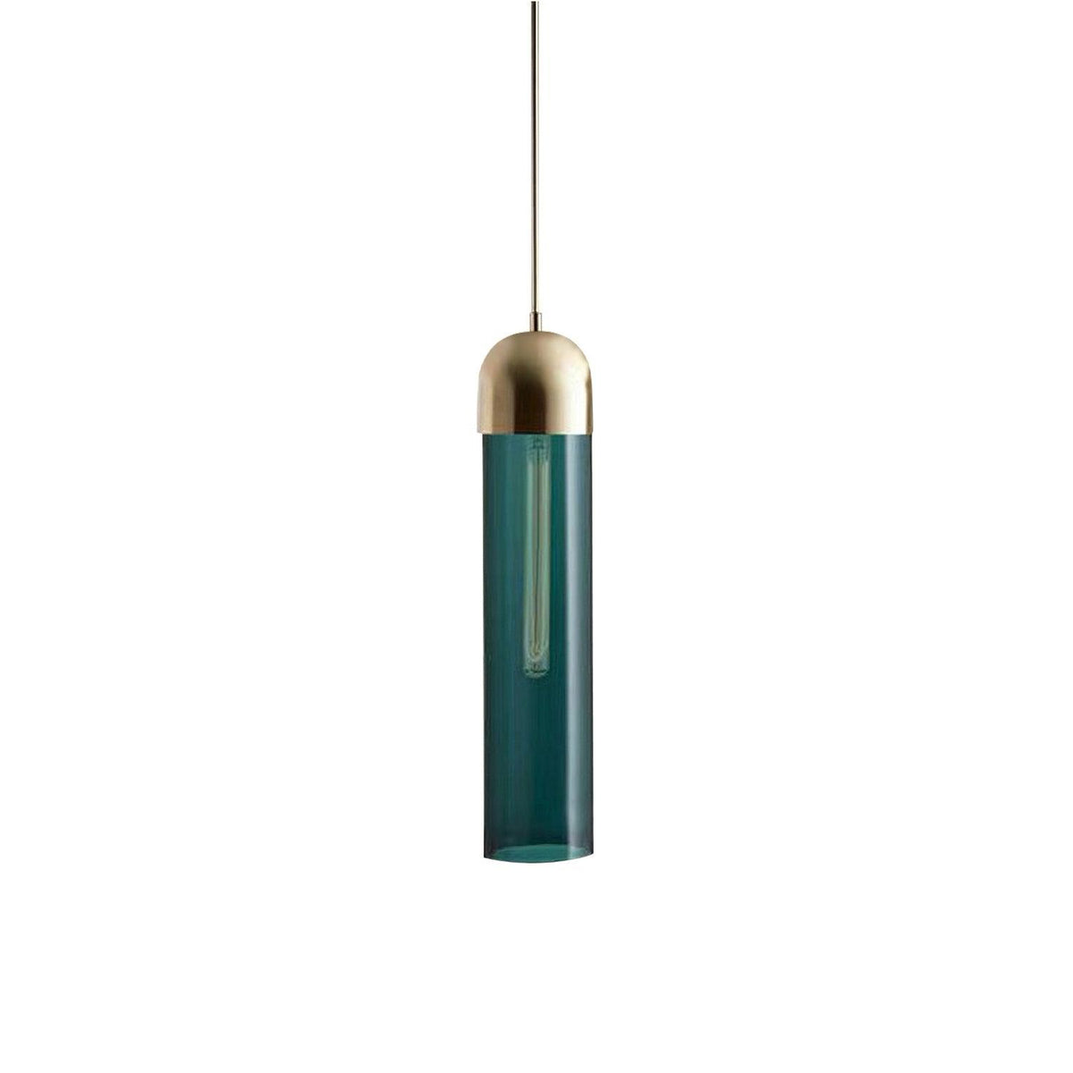 Eurcara zeitgenössische minimalistische Pendelleuchte aus Glas mit zylindrischer Form