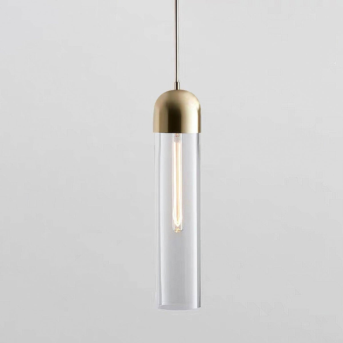 Eurcara zeitgenössische minimalistische Pendelleuchte aus Glas mit zylindrischer Form