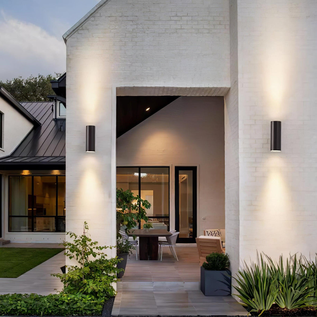 Caliraine Wandleuchte modern minimalistisch zylindrisch für den Außenbereich