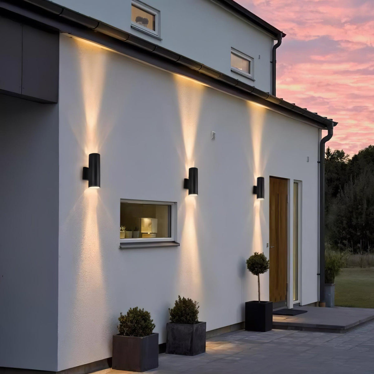 Caliraine Wandleuchte modern minimalistisch zylindrisch für den Außenbereich