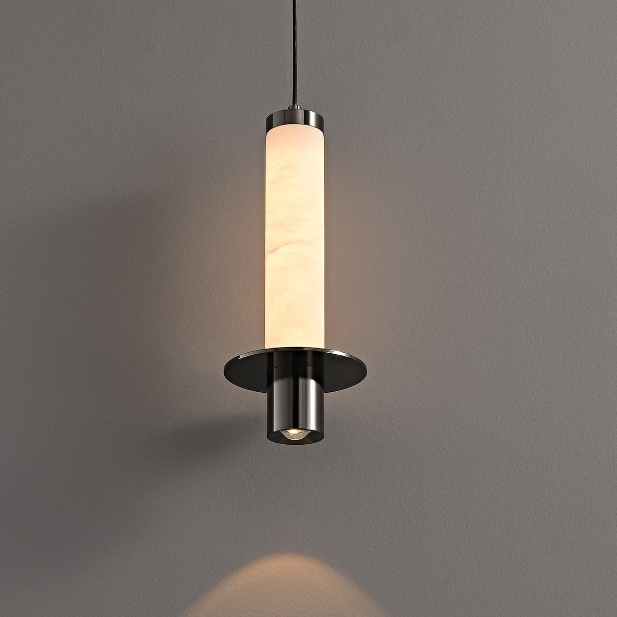 Eirenelia Slim Alabaster Zylindrische Pendelleuchte