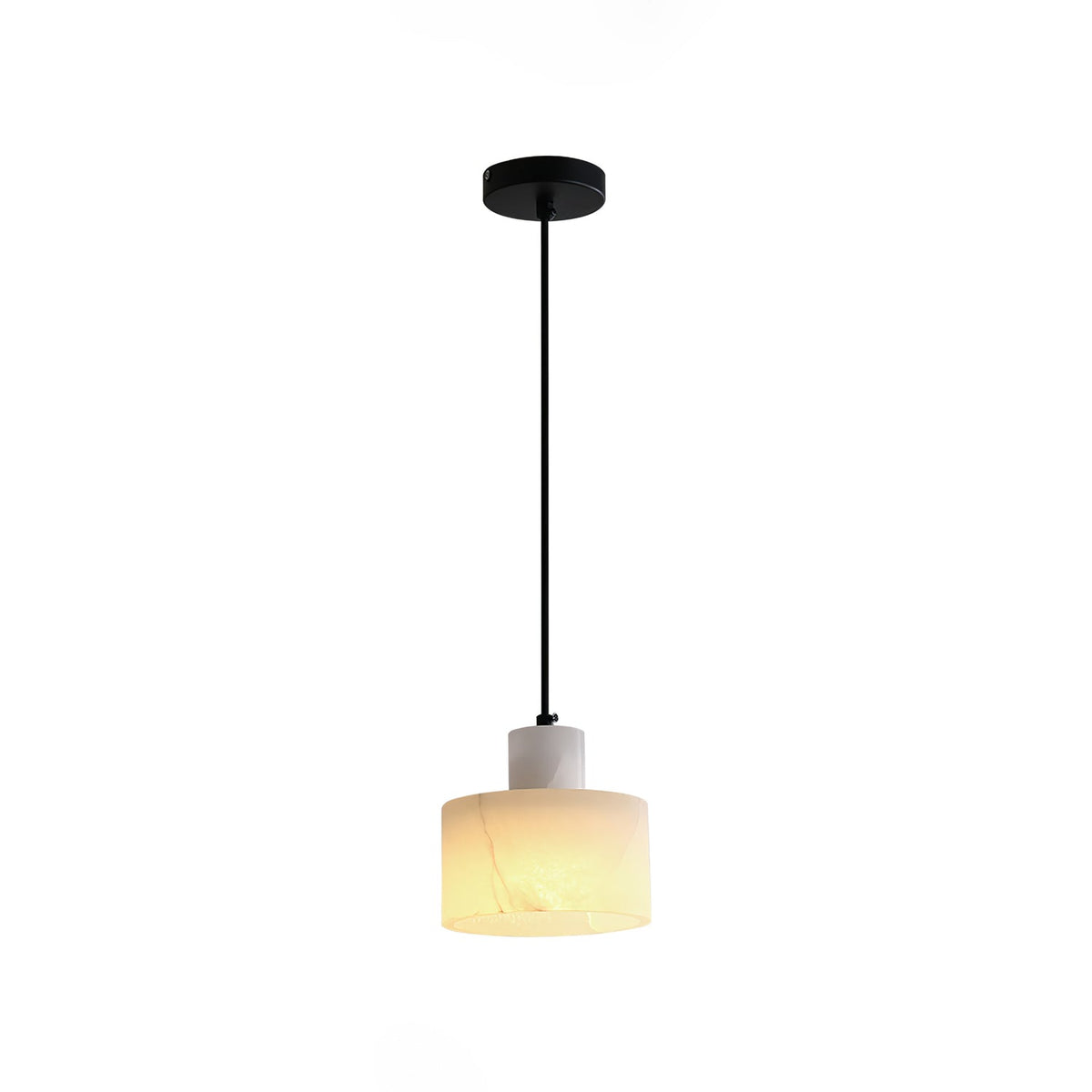 Alabaster Pendelleuchte Dual Zylindrisch
