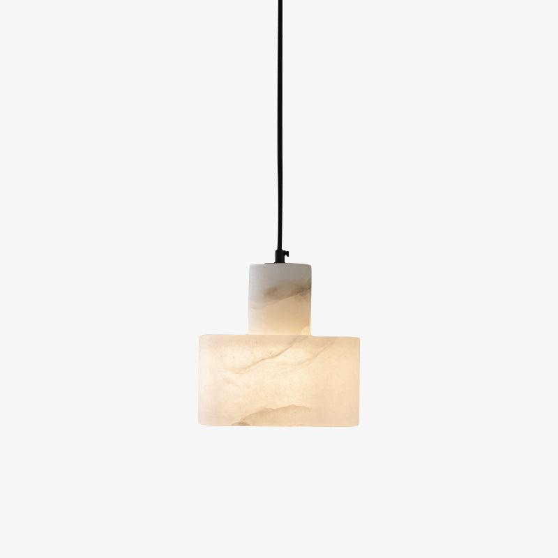 Alabaster Pendelleuchte Dual Zylindrisch