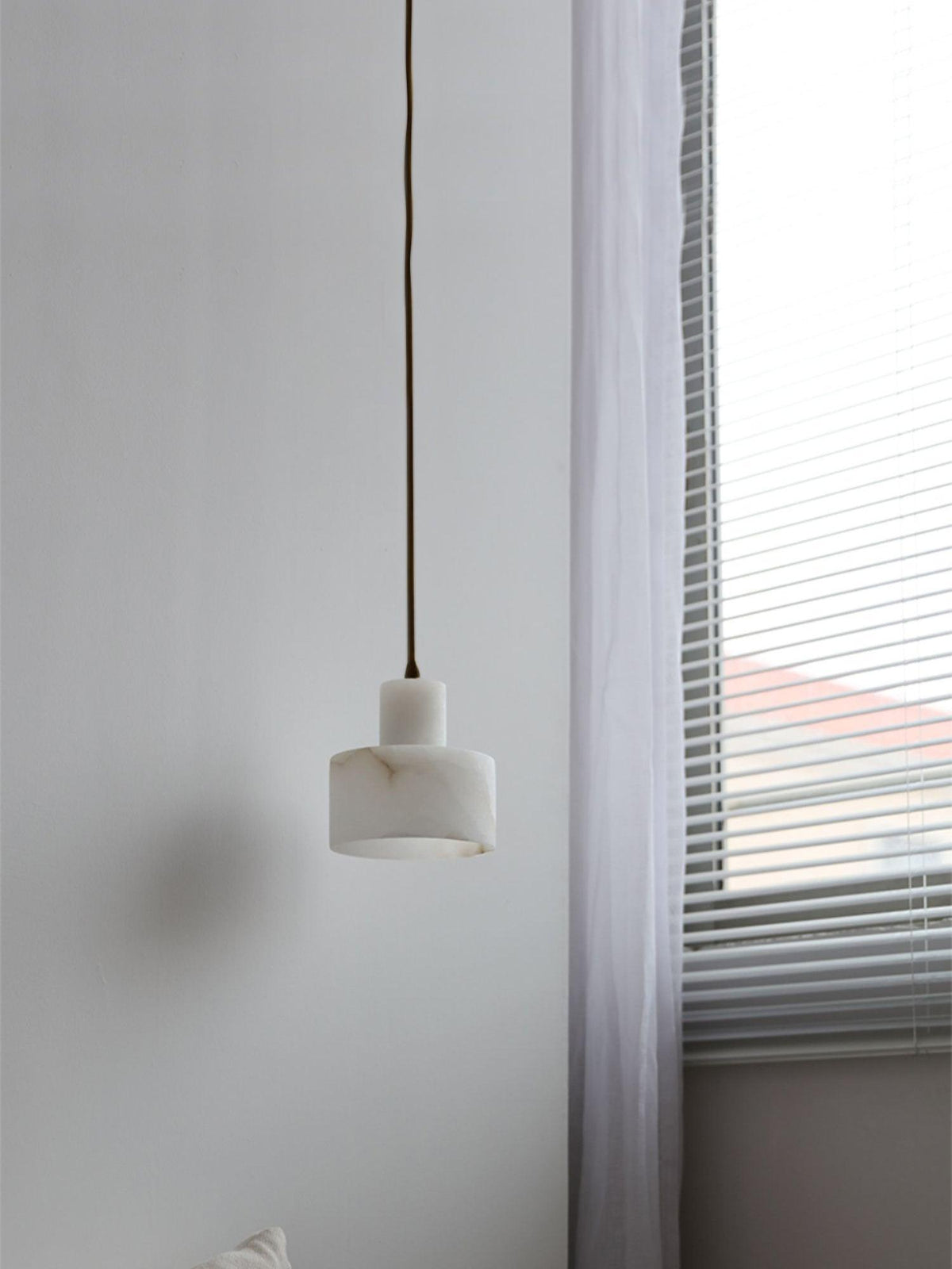 Alabaster Pendelleuchte Dual Zylindrisch