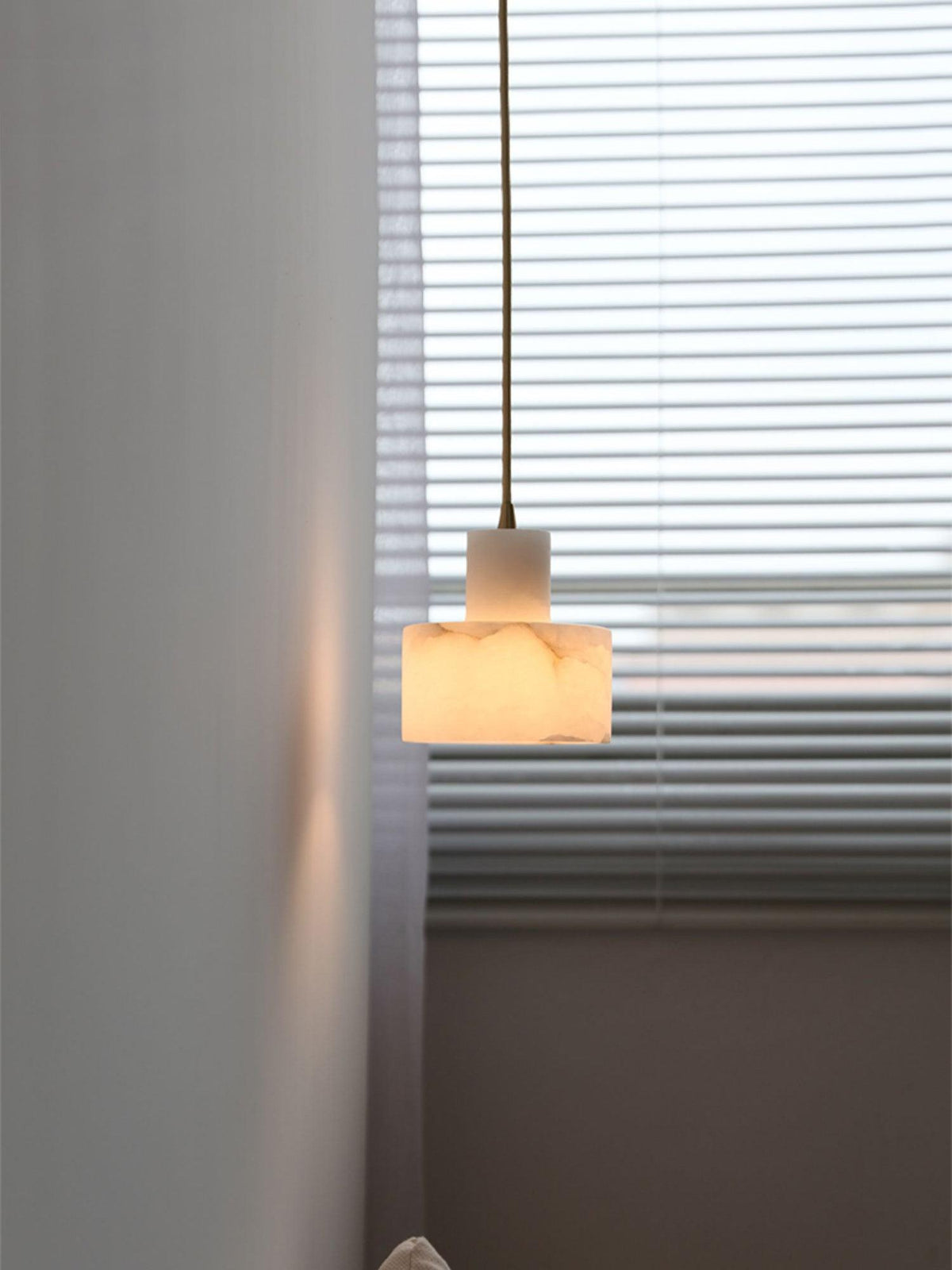Alabaster Pendelleuchte Dual Zylindrisch