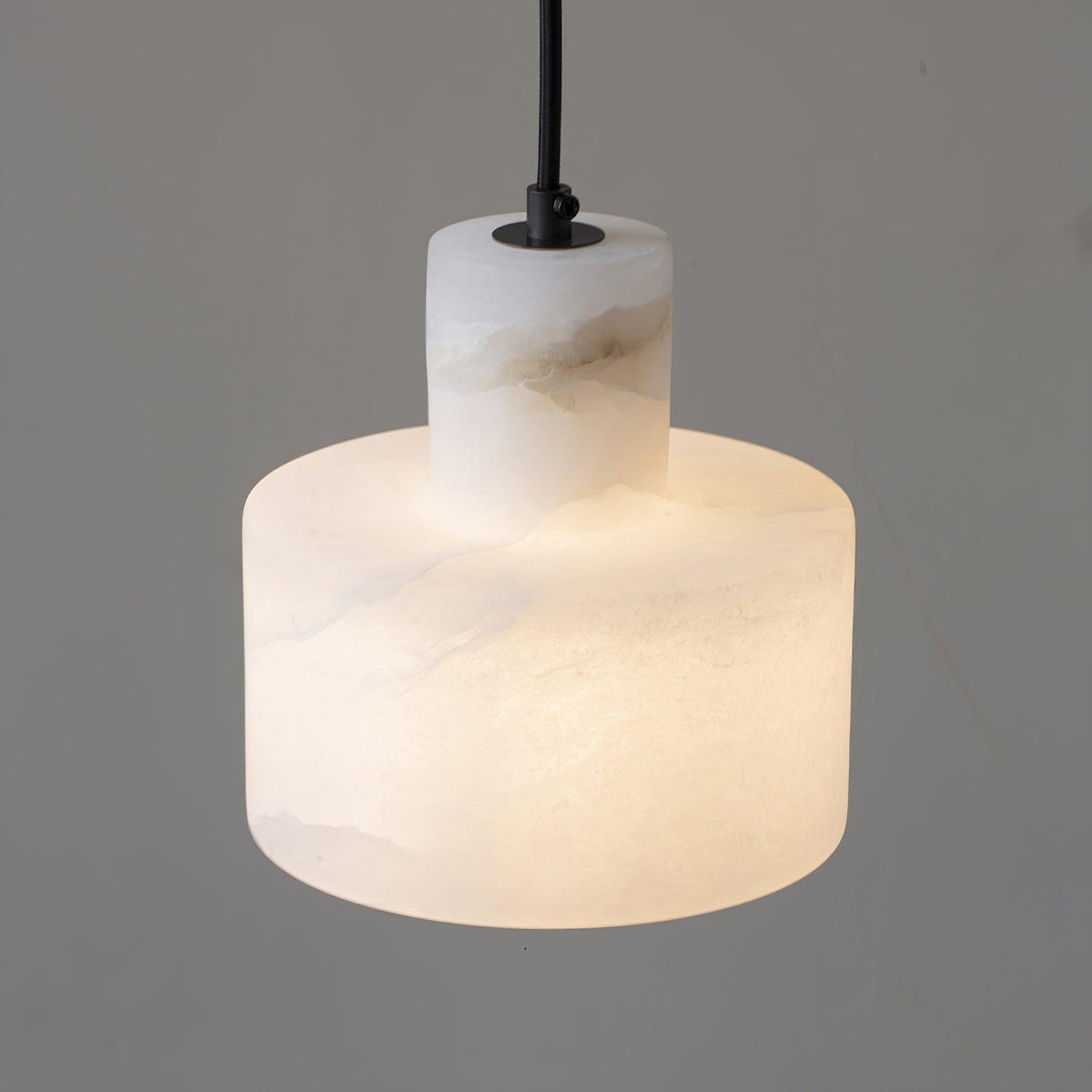 Alabaster Pendelleuchte Dual Zylindrisch