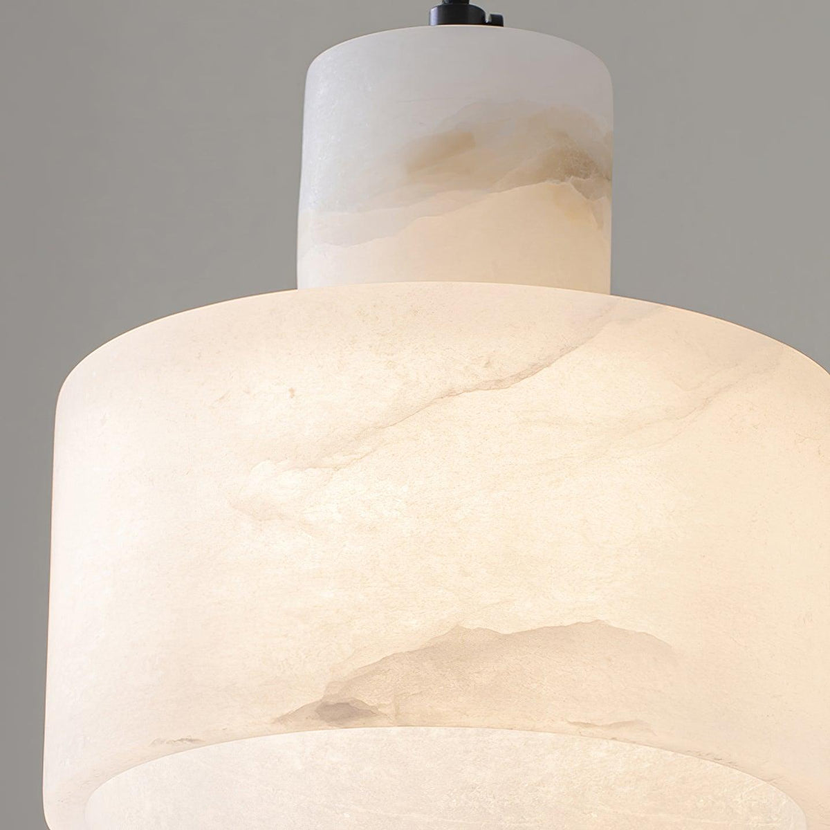 Alabaster Pendelleuchte Dual Zylindrisch