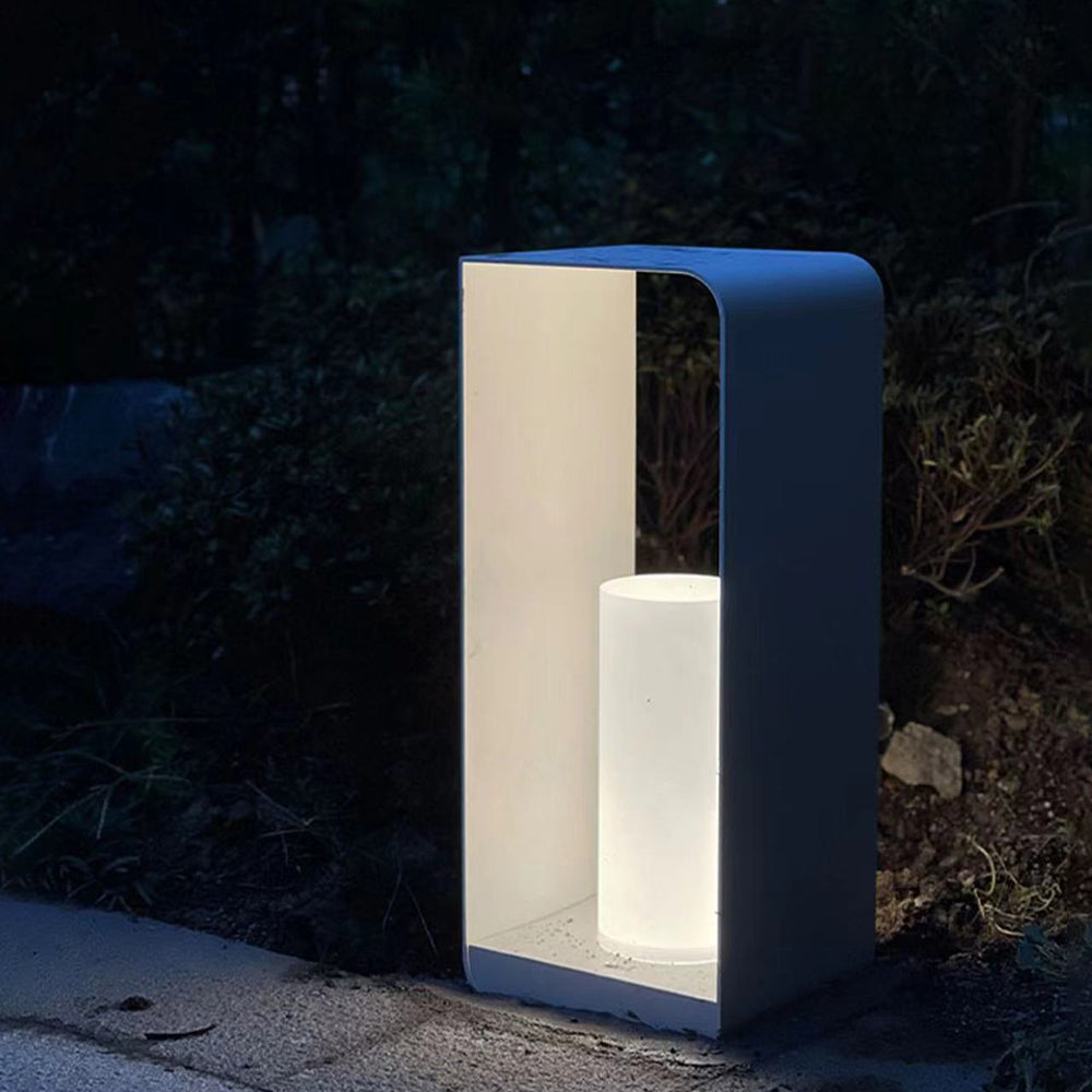 Ray Außenstehleuchte Minimalistisch Quadrat LED  Metall Garten Flur