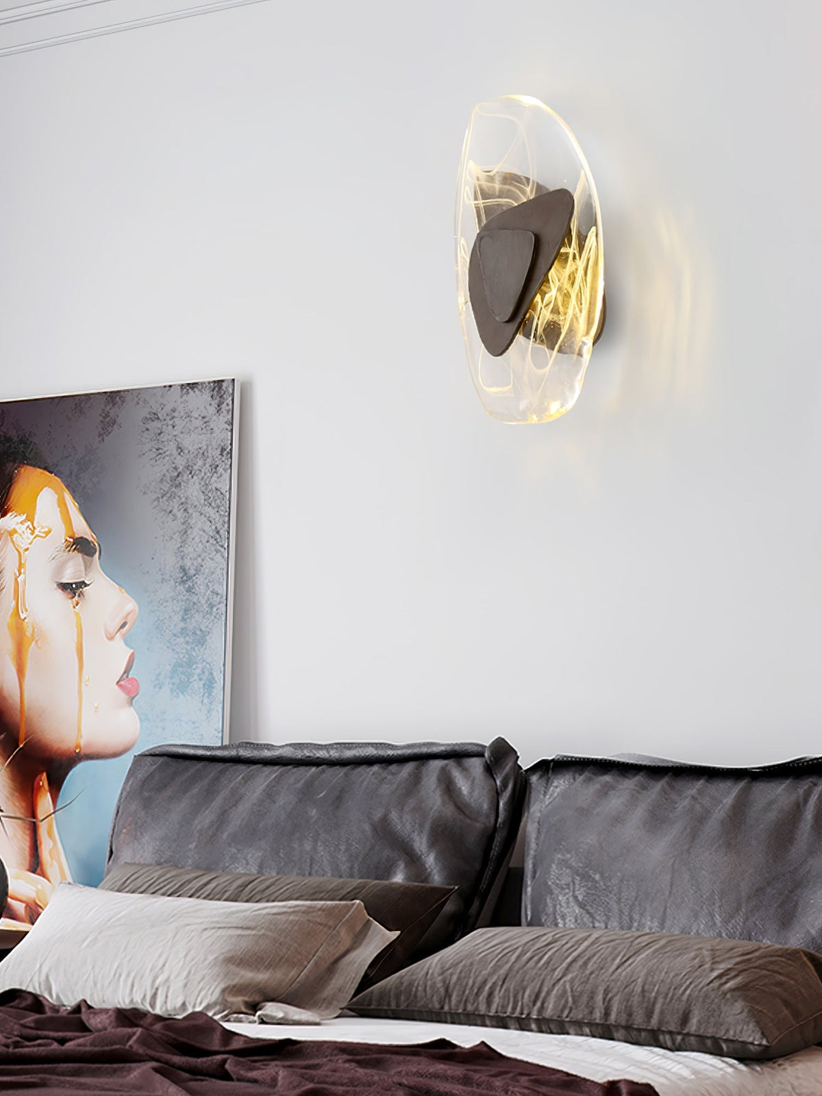 Gana Premium skandinavische Kunstglas-Wandleuchte