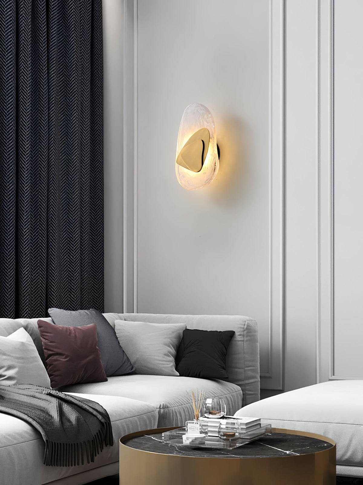 Gana Premium skandinavische Kunstglas-Wandleuchte