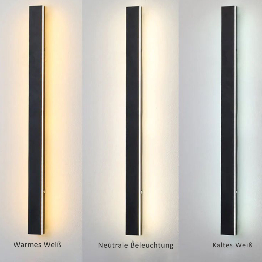 Arisha Minimalistische Wasserdichte LED Außenwandleuchte Schwarz Garten Korridor