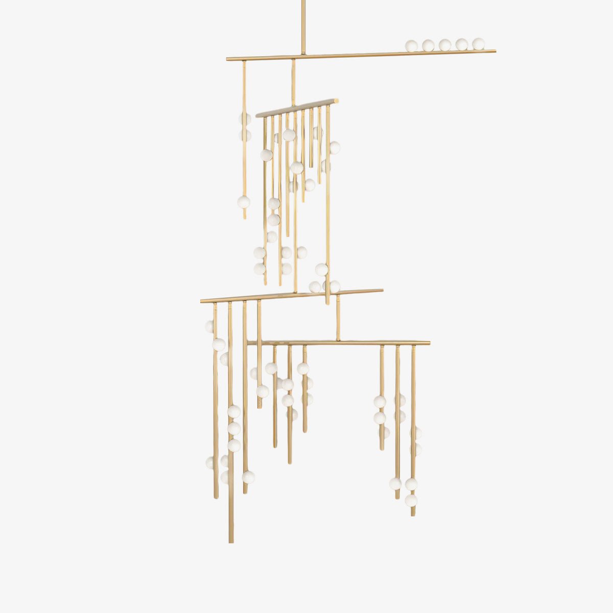 Bara Geometrische Messing-Lineare Pendelleuchte Kronleuchter