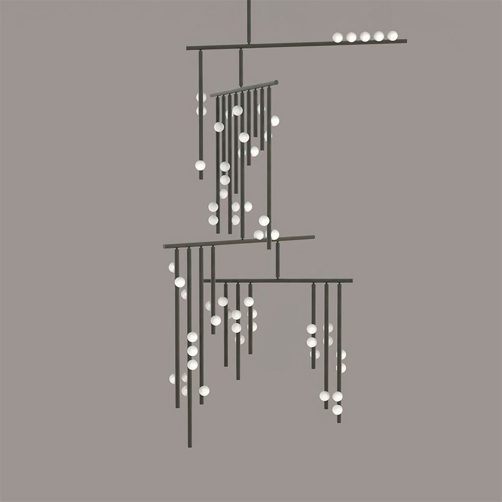 Bara Geometrische Messing-Lineare Pendelleuchte Kronleuchter