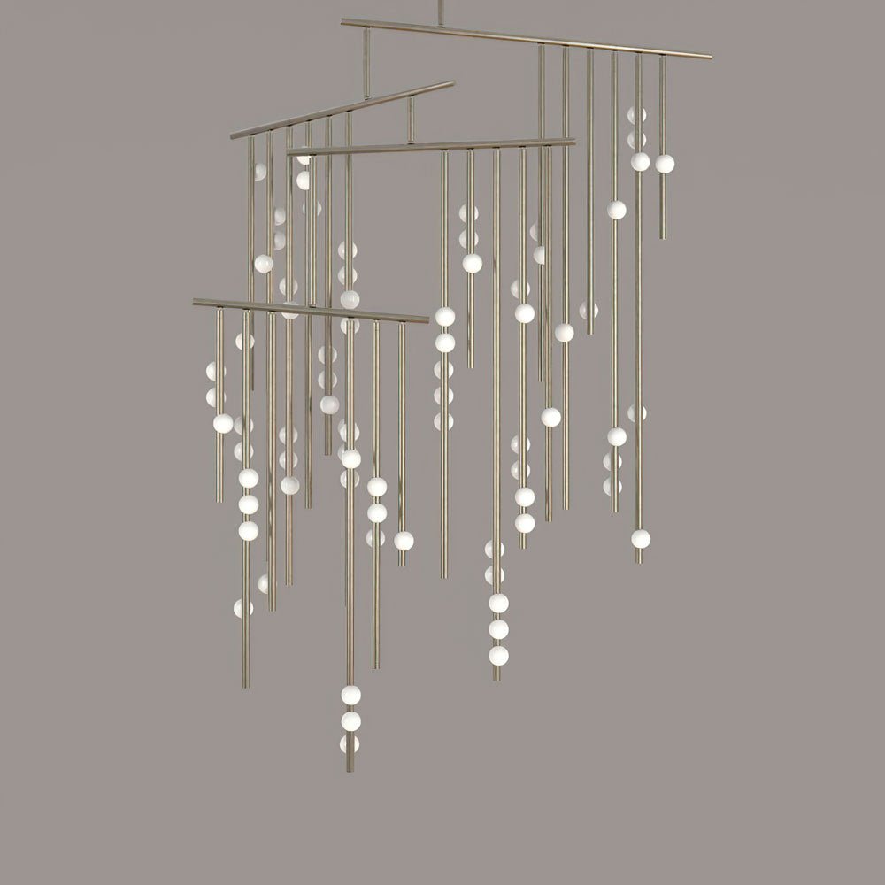 Bara Geometrische Messing-Lineare Pendelleuchte Kronleuchter