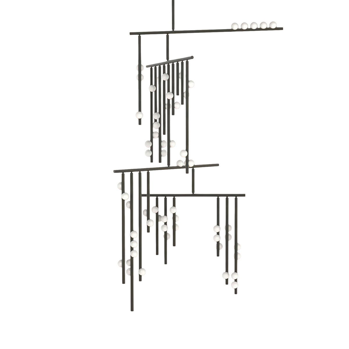 Bara Geometrische Messing-Lineare Pendelleuchte Kronleuchter