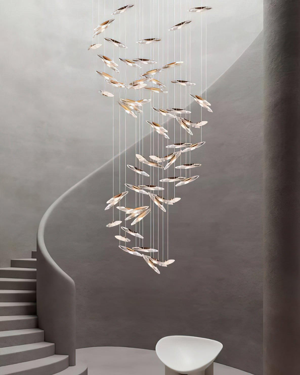 Hylor luxuriöser Kronleuchter aus Glas mit Moonlight Whispers