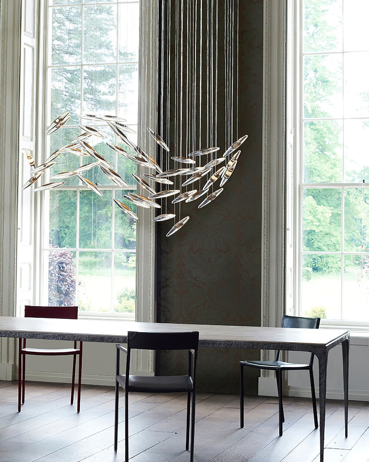 Hylor luxuriöser Kronleuchter aus Glas mit Moonlight Whispers
