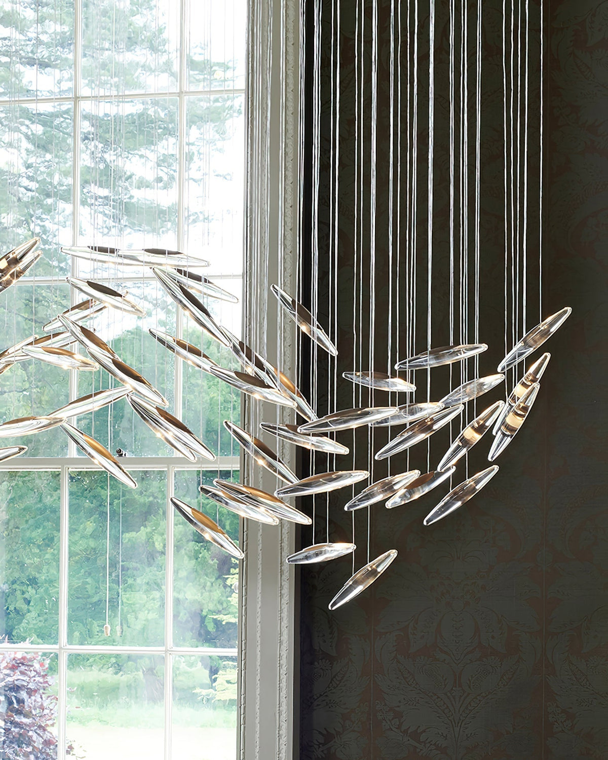 Hylor luxuriöser Kronleuchter aus Glas mit Moonlight Whispers