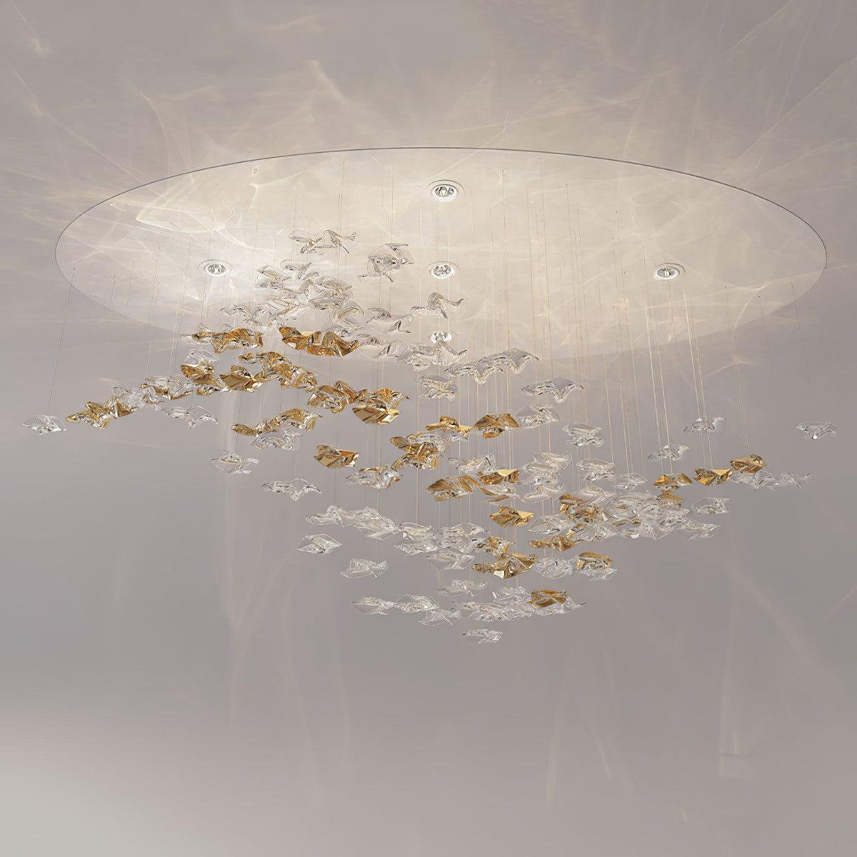 Velaise luxuriöse Pendelleuchte aus Glas mit Wellen-Motiv