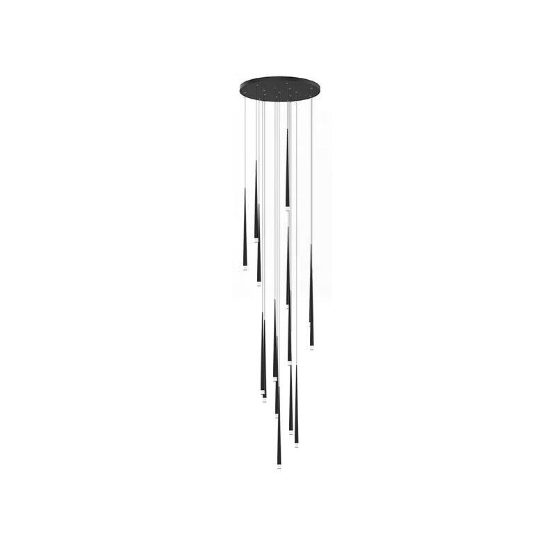 Reveno Kronleuchter Slender Cone Linear Schwarz Minimalistisch