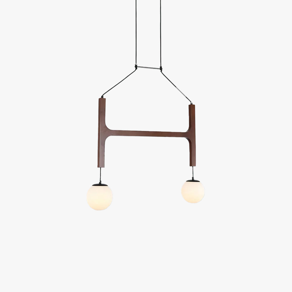 Terra Geometrischer Kronleuchter aus Holz