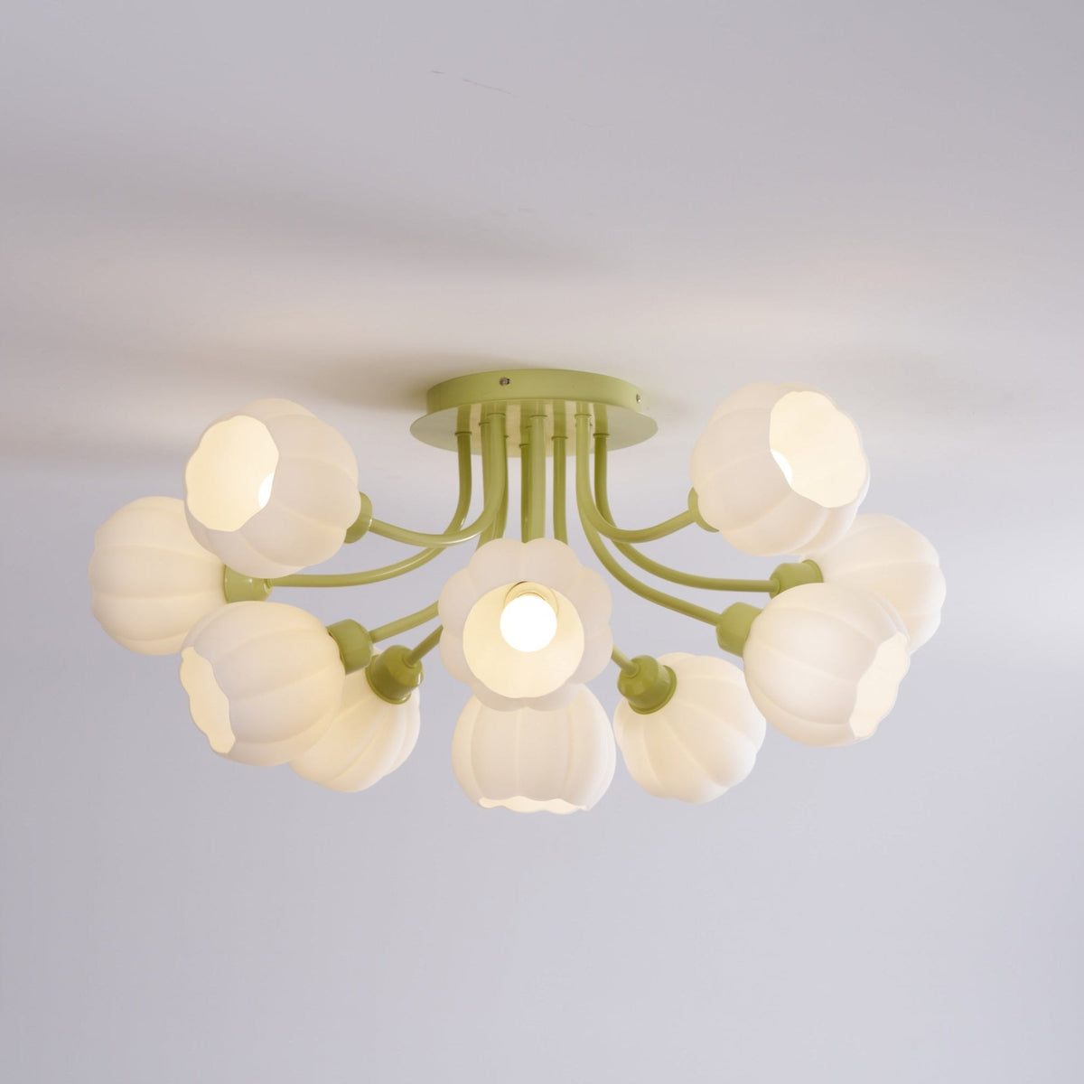 Zenorarae Elegance Matcha-Glas-Deckenleuchte
