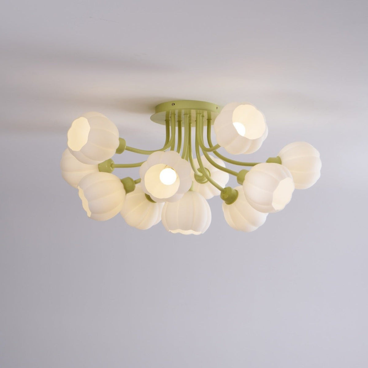 Zenorarae Elegance Matcha-Glas-Deckenleuchte