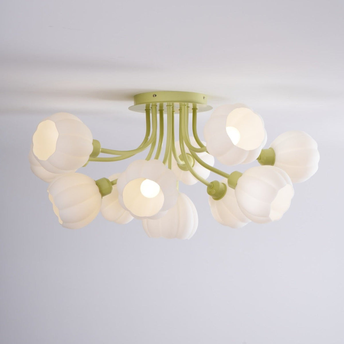 Zenorarae Elegance Matcha-Glas-Deckenleuchte
