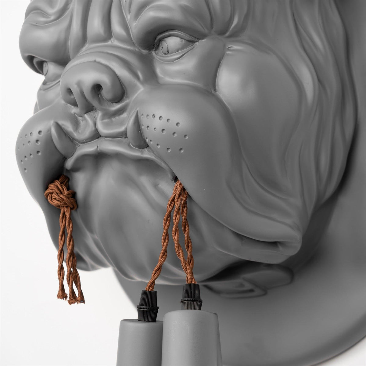 Umeri Wandleuchte Bulldog-Skulptur whimsisch