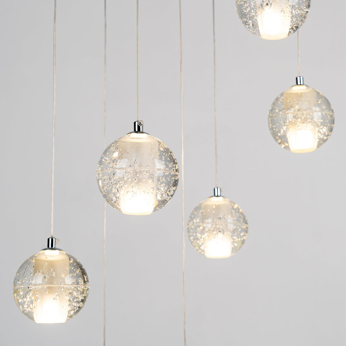 Kristall-Kugel-Cluster-Pendelleuchte