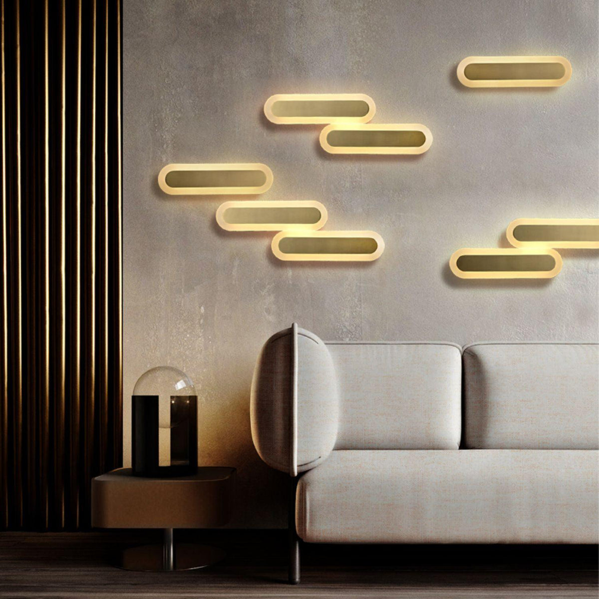 Solanelle zeitgenössische minimalistische Wandleuchte aus Messing
