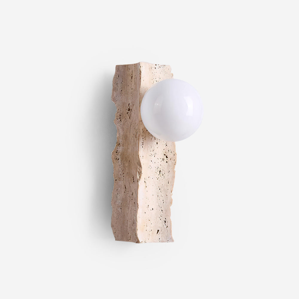 Obrio Wandleuchte Beige Kugel zeitgenössisch minimalistisches Schlafzimmer | Cielum