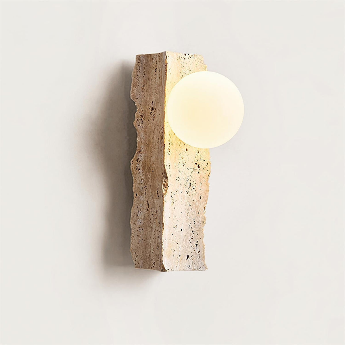 Obrio Wandleuchte Beige Kugel zeitgenössisch minimalistisches Schlafzimmer | Cielum