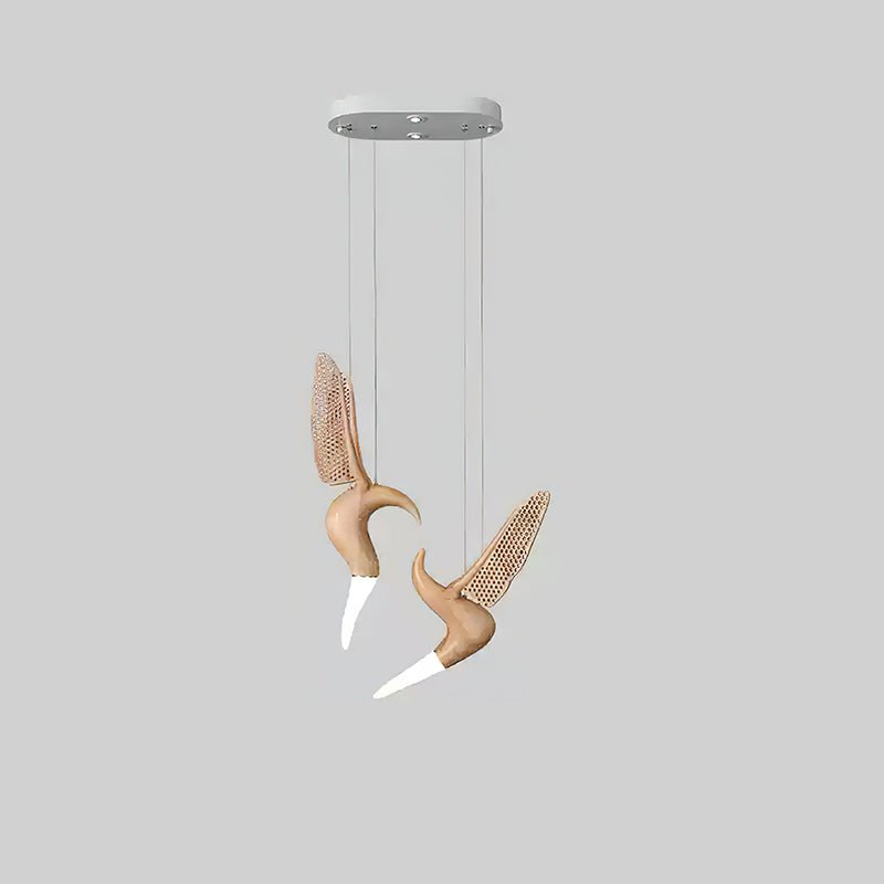 Elsilor Avian-Inspired Holz-Pendelleuchte