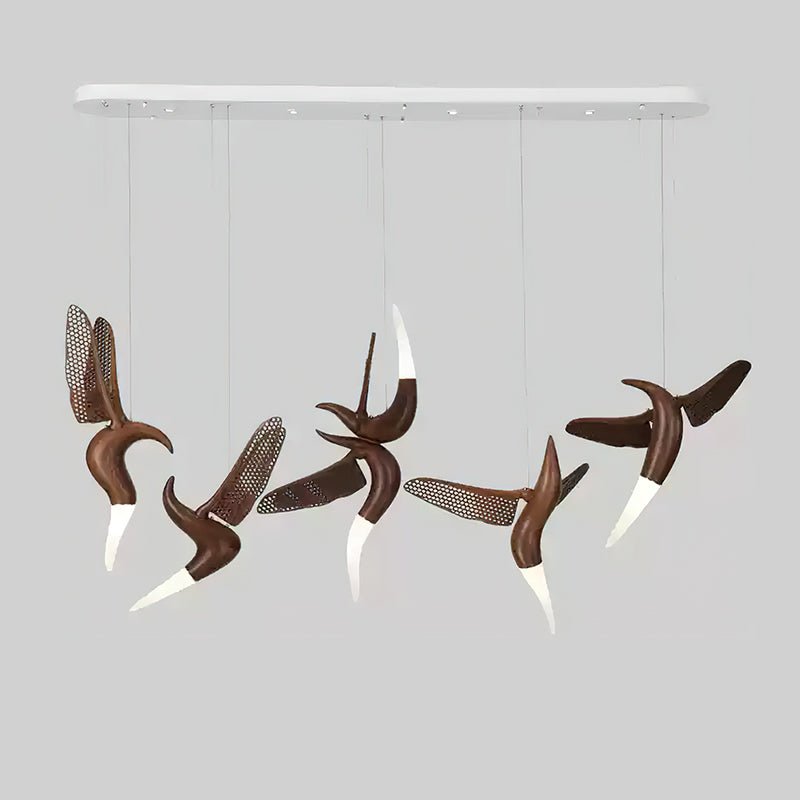 Elsilor Avian-Inspired Holz-Pendelleuchte