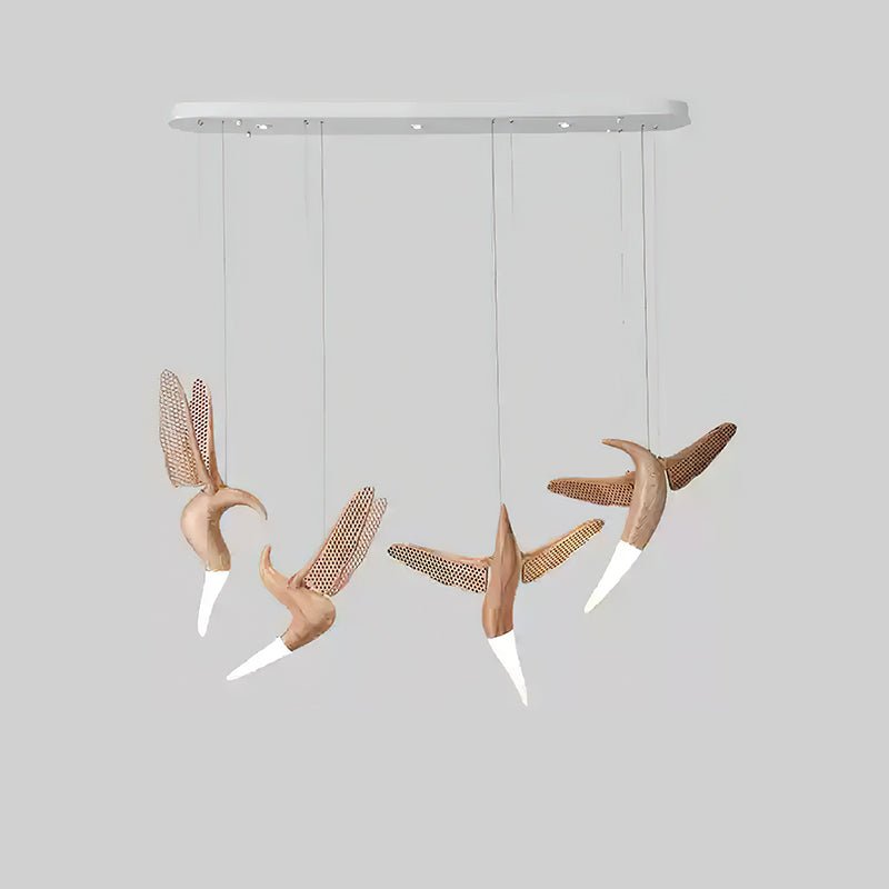Elsilor Avian-Inspired Holz-Pendelleuchte