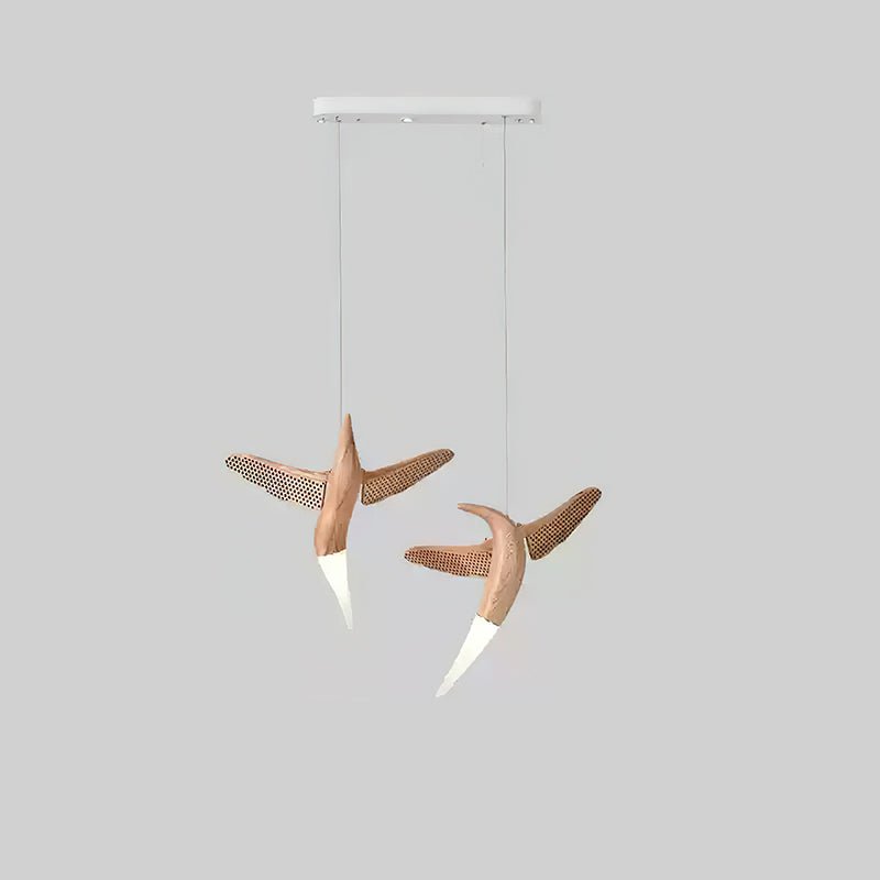 Elsilor Avian-Inspired Holz-Pendelleuchte