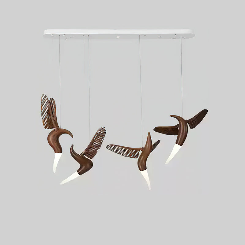 Elsilor Avian-Inspired Holz-Pendelleuchte