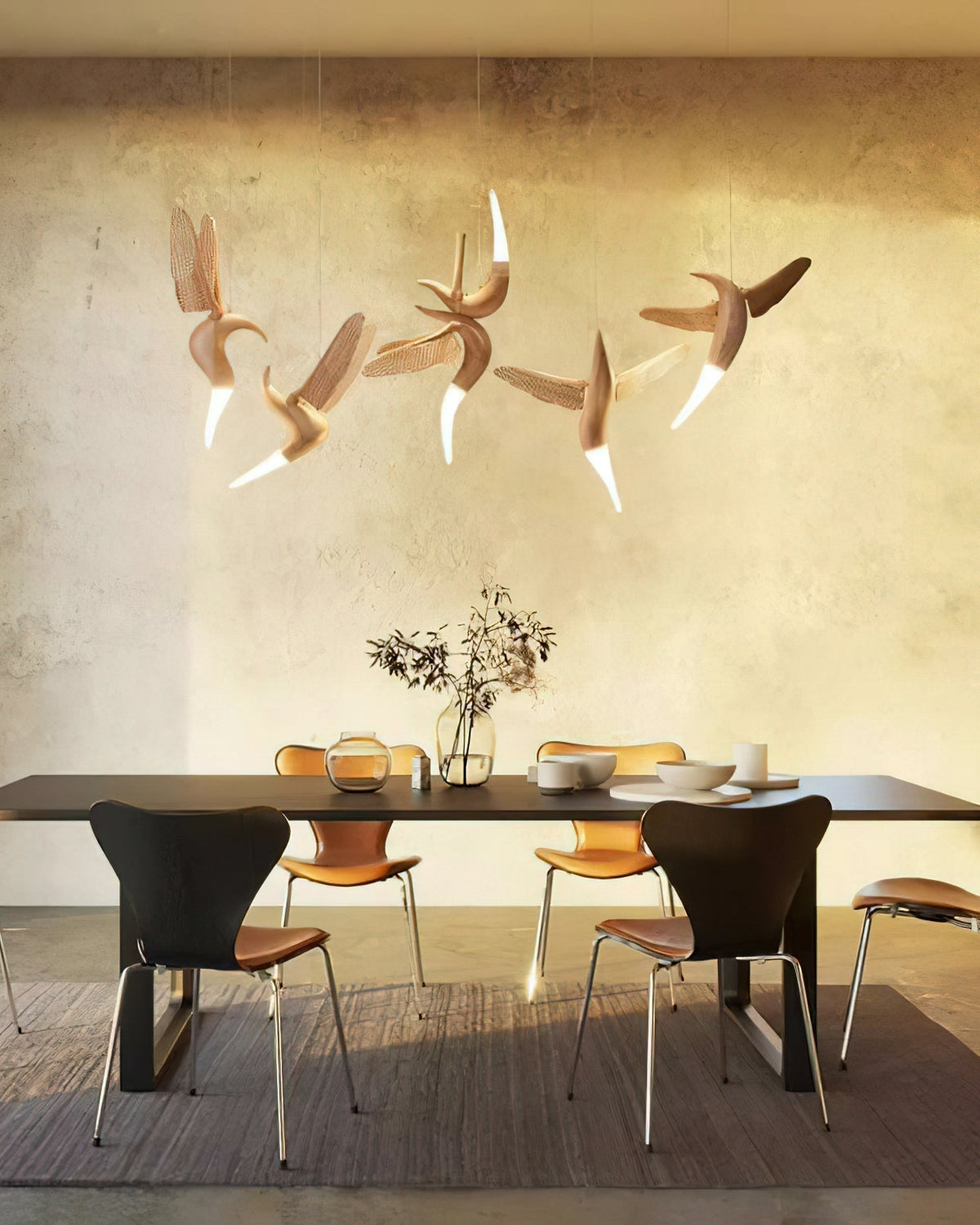 Elsilor Avian-Inspired Holz-Pendelleuchte